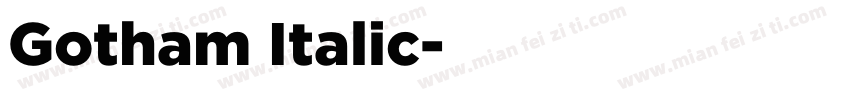 Gotham Italic字体转换